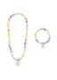 Daisy Charm Bead Necklace & Bracelet Set