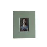 Brown Hair Lady With Purple Roses Frames