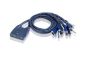 Aten 4-PORT USB Vga Audio Cable Kvm SWITCH/W/1.2M Cable