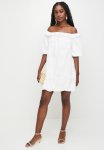 Ruffle Bardot MINI Dress - White