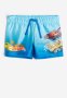 Printed Swimming Trunks - Light Blue Hot Wheels