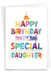 Nobleworks - 1 Birthday Greeting Card Daughter W 5 X 7 Inch Envelope For Women Girls Her - Bday Special Daughter C8689BDG