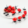 12pcs Ant-Themed Fruit & Dessert Picks Set - Durable Plastic Animal Print Design For Parties And Catering