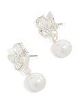 Crystal Marquise Pearl Stud Drop Earrings