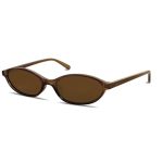 Guvivi Retro Oval Sunglasses For Women Chic Cat Eye 90S Sunnies Lightweight Narrow Shades Trendy Uv Protection Sun Glasses