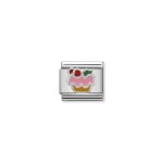 Composable Classic Link Cupcake In Silver And Enamel