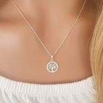 Tashara 925 Sterling Silver Cz Tree Necklace Size: 12X12MM 45CM Chain