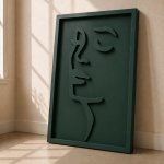 Chloe Wooden Wall Art Forrest Green
