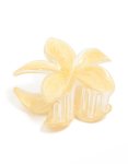 Yellow Frangipani Flower Claw Clip