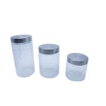 3PC Glass Canister Set SGN1771