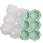 - 6 Ice Balls Silicone Maker Mold With Funnel-shaped Lid