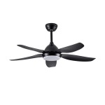 Tundra Metal Ceiling Fan With LED Light Black White Brown - White