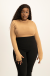 Gwen Open Back Bodysuit - Camel - XL