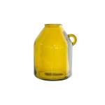 Yellow Handled Glass Vase