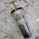 Reusable Travel Cup With Straw 450ML Plastic Tumbler
