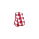 Linen House Revana Check Red Double Oven Glove