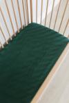 Forest Green Muslin Cot Fitted Sheet - Large Sa Cot: 132CM X 66CM X 10CM
