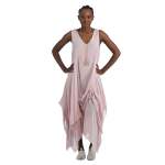 Ruched Double Layered Dress - Blush Free