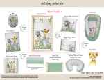 Cot Duvet Bedding Soft Leaf Safari Beige Background Set Neutral