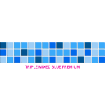 Pool Mosaic Triple Mixed Blue Premium