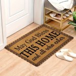 1PC Funny Letter Print Welcome Doormat Dirt Resistant Anti-slip Floor Area Rug Machine Washable Absorbent Bath Mat Suitable For