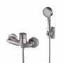 Single Knob Waterfall Bathtub Taps & Hand Shower Set 1219 Gray