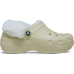 Classic Platform Fuzz Lined Clog - Bone W11