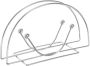 Half-round Metal Napkin Holder Stand For Kitchen And Dining Table