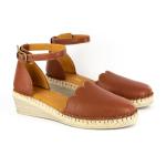 Inkantolo Leather Espadrille Wedge - Suede Cayak - 9
