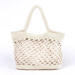 Cleo Ivory Crochet Tote Bag - Ivory Crochet