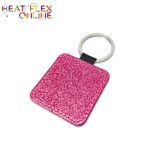 Sublimation Pu Glitter Square Keyring – Pink 50MMX50MM