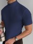 Men's Chic Knitted High Neck T-Shirt For Spring Summer