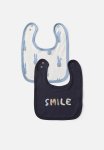 Cotton On 2 Pack The Baby Bib - Dusty Blue bunny Tails & Navy Ink smile