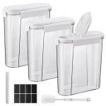 4L Airtight Food Cereal Storage Container & Flip-top Lids 3-PIECE