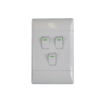 3LEVER 1WAY 16A Light Switches White Range L124-P 3L1W 2X4