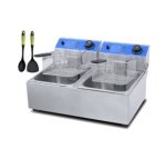 Minhaj- 6L + 6L Electric Double Tank Fryer + Minhaj Serving Spoons