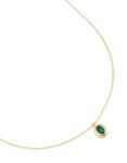 Goldair Gold Plated Brass Emerald Cubic Zirconia May Birthstone Necklace