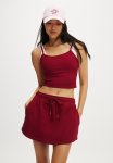 Cotton On Essential Fleece Skirt - Deep Red