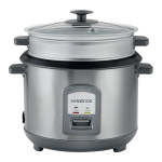 Kenwood Rice Cooker With Steamer Stainless Steel 1.8 Litre - Black Metal RCM45.000SS