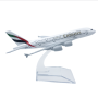 16CM Alloy Airplane Model Airbus A380 Emirates Livery Scale Model Toy