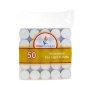 Mega Candles - Unscented All Purpose Tea Light Candles - White Set Of 50