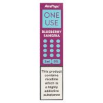 Airspops One Use Blueberry Sangria 5% Nicotine Salt Disposable Vape 3ML