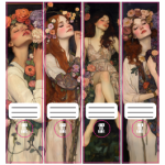 File Spine Stickers Klimt Floral