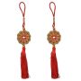 Opexicos 2PCS Good Luck Charm Chinese Fortune Coins Car Pendant For Increased Fortune And Blessings