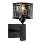 Mesh Steel Wall Light Black