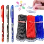 25 Pieces/set Black Blue Red Ink Erasable Pen Filling Stick 0.5MM Magic Erasable Gel Pen Infinite Rubber Office School Stationer