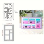 1 PC Stamp Collection Series Metal Cutting Dies And Paint Filling Frame Plate For Scrapbooking Card Making Embossing Crafts - Du