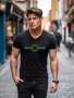 Combat Tee - Militaire Series- Black - Xlarge / Centre