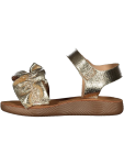 Metallic Gold Bow Sandals - 0 Metallic