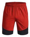 Men's Ua Hiit Woven Colorblock Shorts - Radiant Red LG